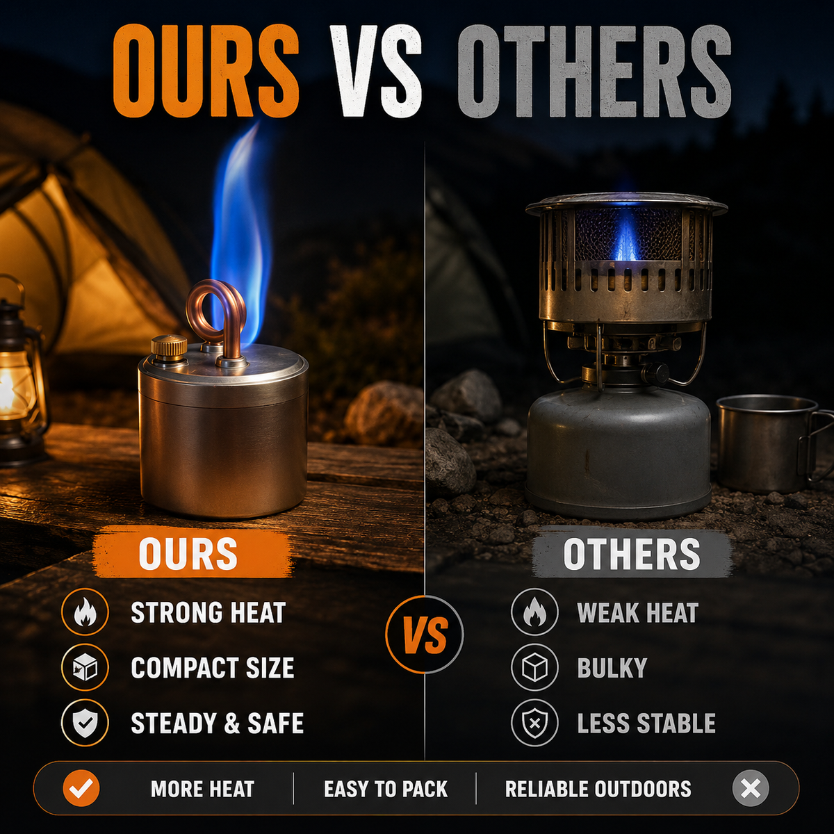 Portable Brass Alcohol Stove Set
