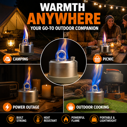 Portable Brass Alcohol Stove Set