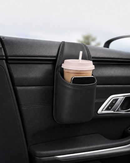 Universal Car Door Leather Cup Holder Organizer
