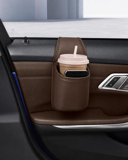 Universal Car Door Leather Cup Holder Organizer