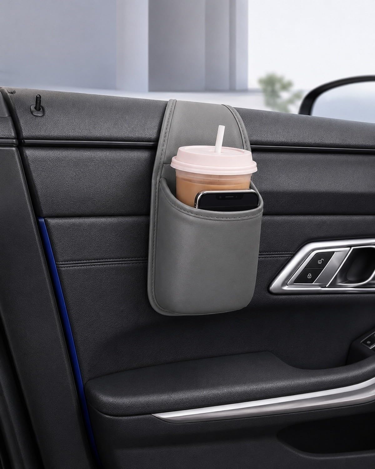 Universal Car Door Leather Cup Holder Organizer