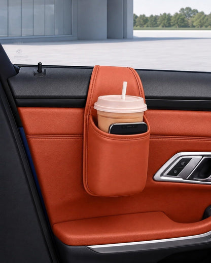 Universal Car Door Leather Cup Holder Organizer
