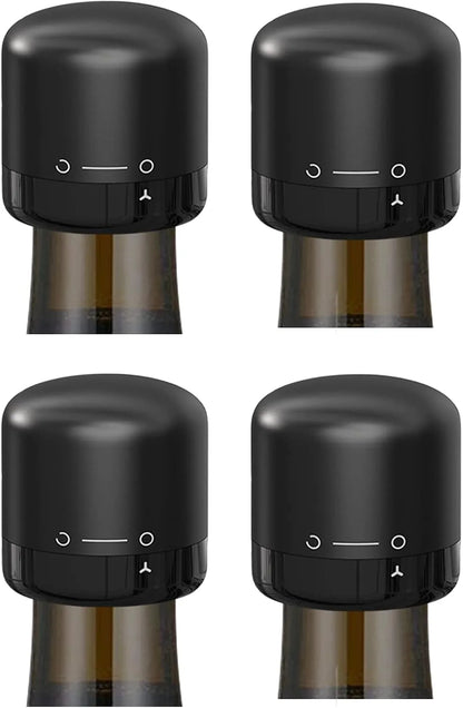 Vacuum Wine & Champagne Bottle Stopper – 2-Piece Set