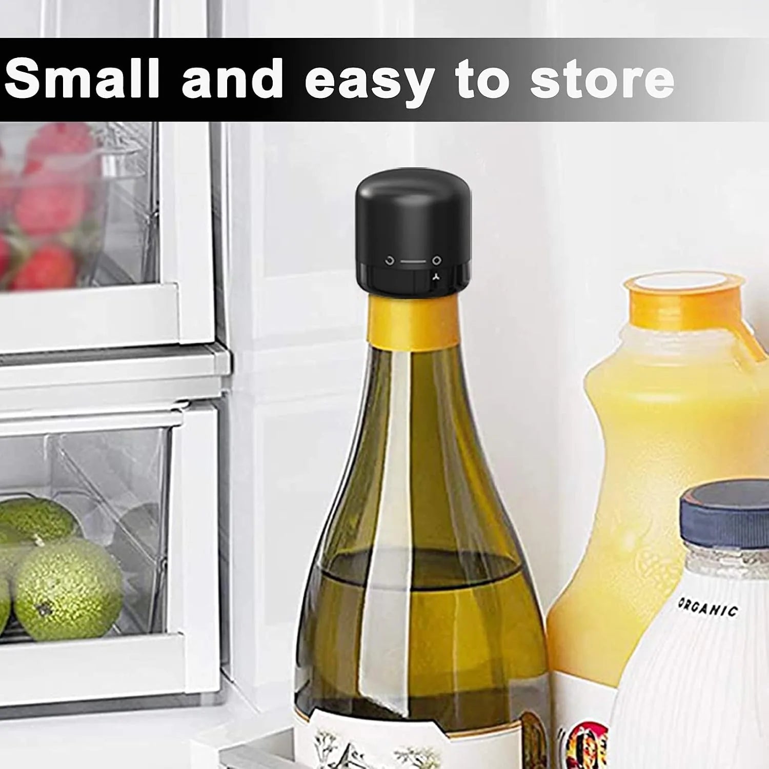 Vacuum Wine & Champagne Bottle Stopper – 2-Piece Set