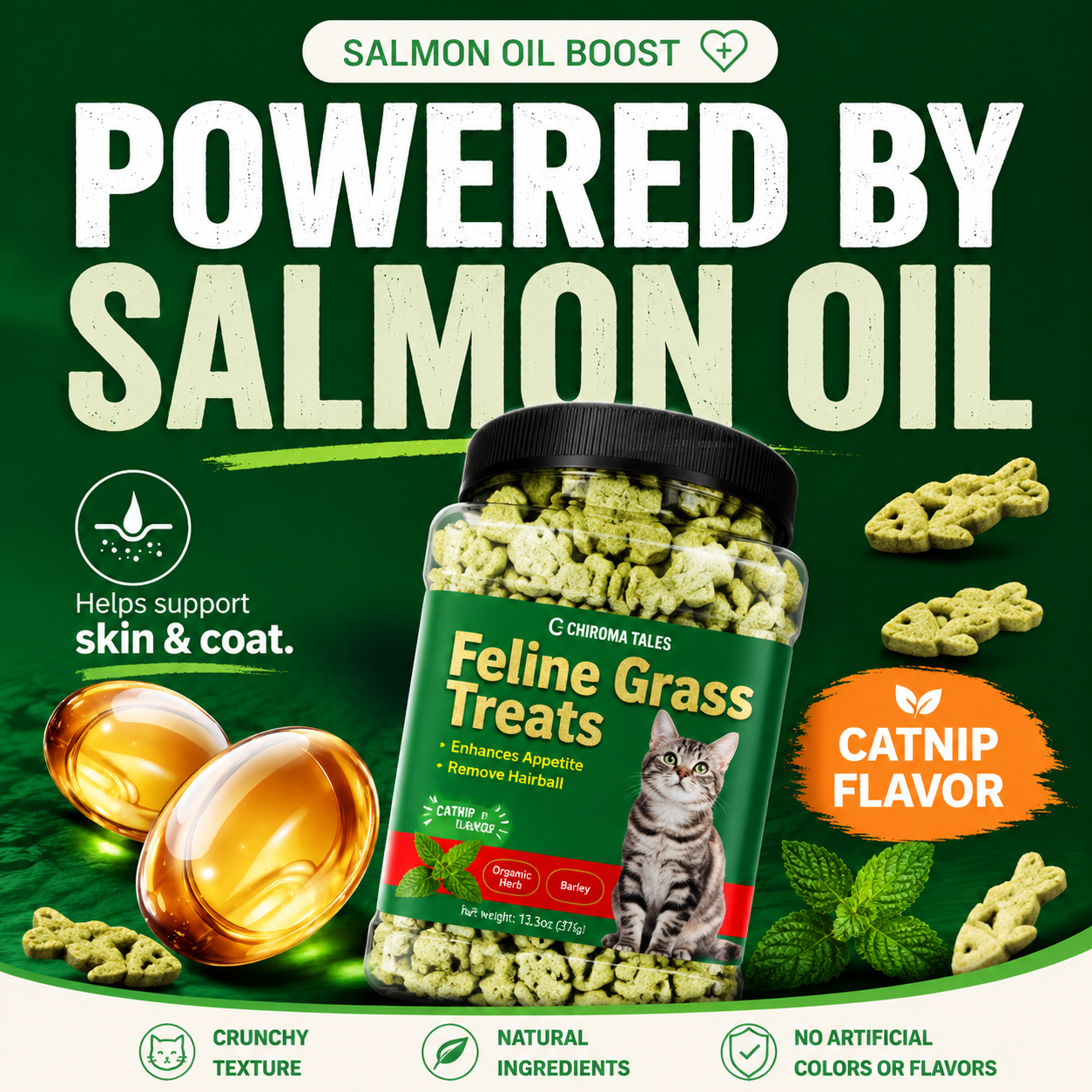 Mint Cat Grass Treats – 13.4 oz