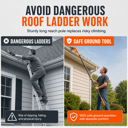 Extendable Ground-Level Gutter Cleaning Tool