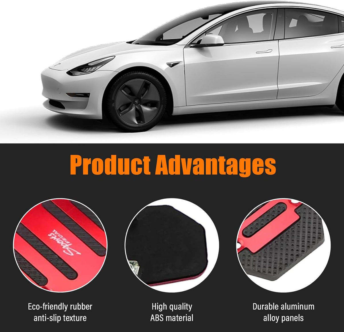 Aluminum Car Pedal Covers – 3 Piece Set