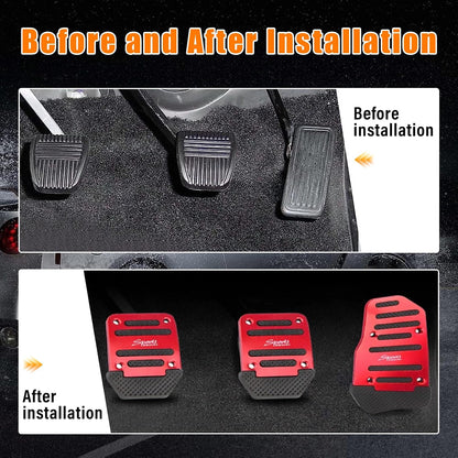 Aluminum Car Pedal Covers – 3 Piece Set