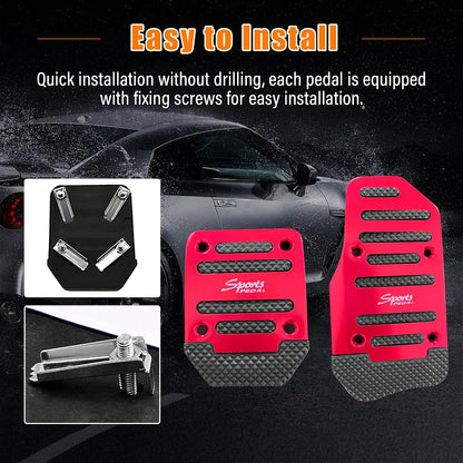 Aluminum Car Pedal Covers – 3 Piece Set