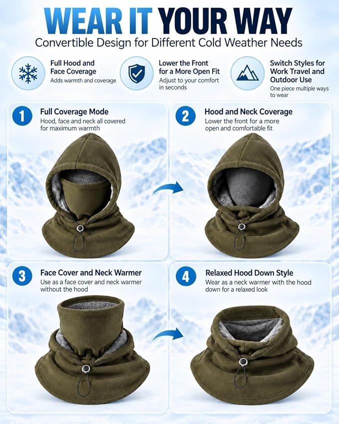 Fleece Hood and Neck Warmer