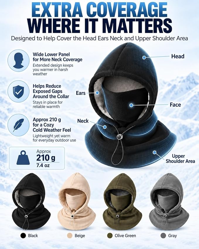 Fleece Hood and Neck Warmer