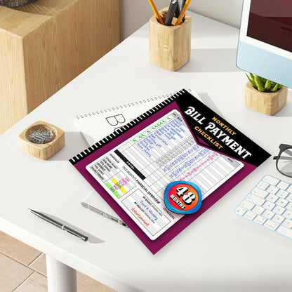 Four-Year Monthly Bill Payment Tracker Notebook