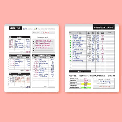 Four-Year Monthly Bill Payment Tracker Notebook