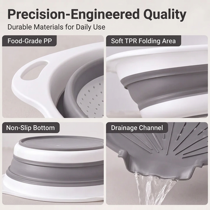 Foldable Drain Basket Set with Base