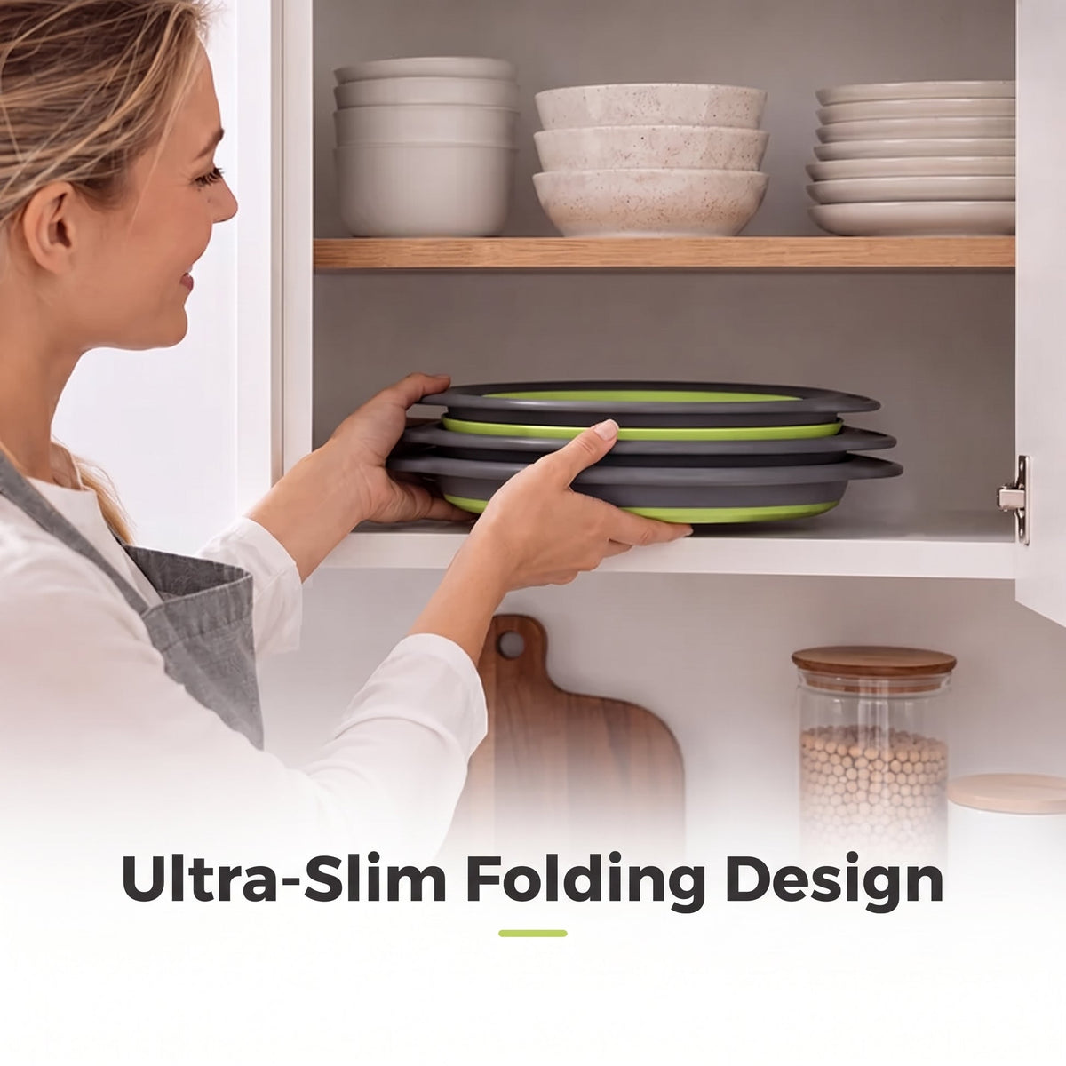 Foldable Drain Basket Set with Base