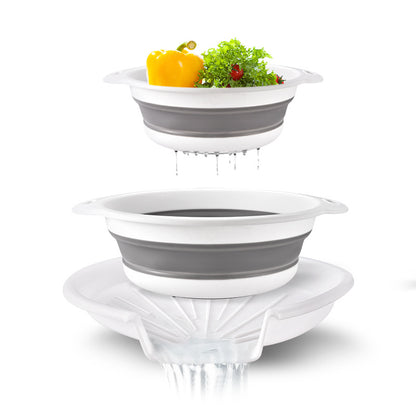 Foldable Drain Basket Set with Base