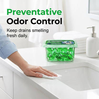 Green Drain Odor Care Pods – 50 Count
