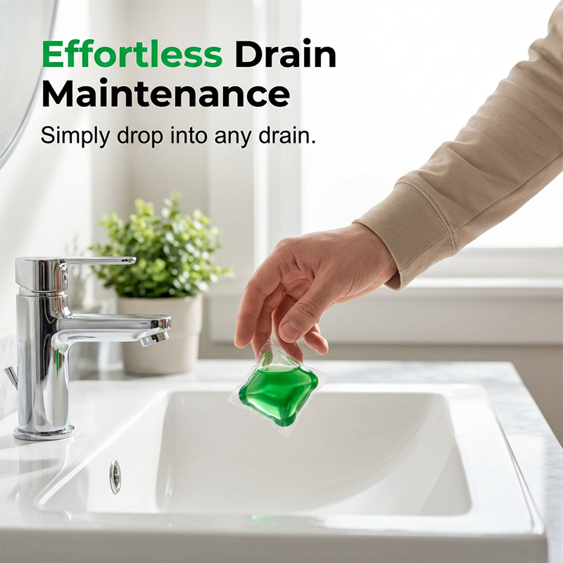 Green Drain Odor Care Pods – 50 Count