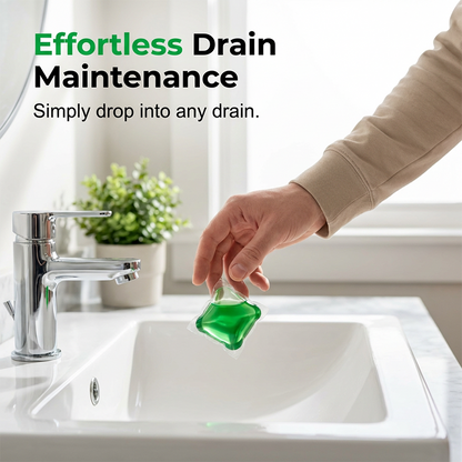 Green Drain Odor Care Pods – 50 Count