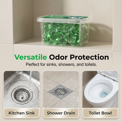 Green Drain Odor Care Pods – 50 Count