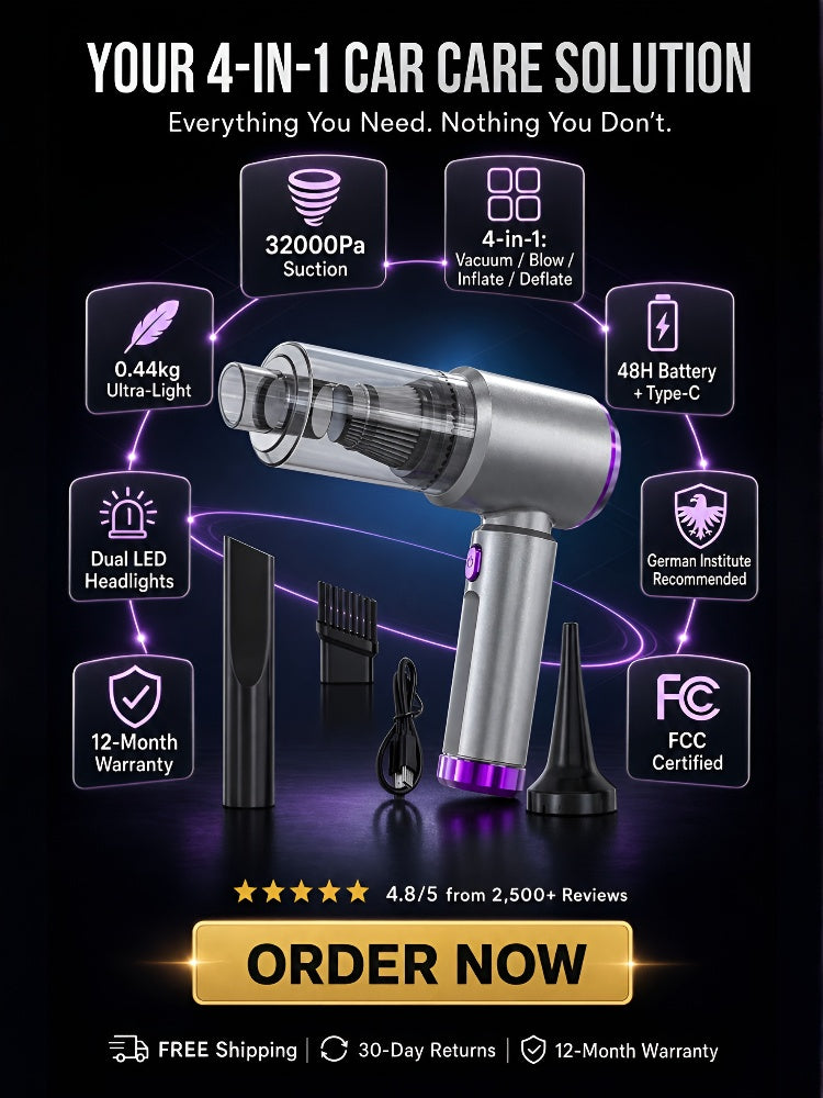Cordless 2-in-1 Handheld Car Vacuum & Blower