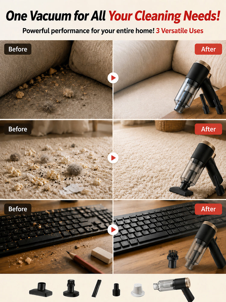 Cordless 2-in-1 Handheld Car Vacuum & Blower