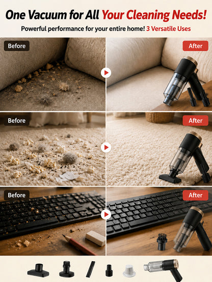 Cordless 2-in-1 Handheld Car Vacuum & Blower