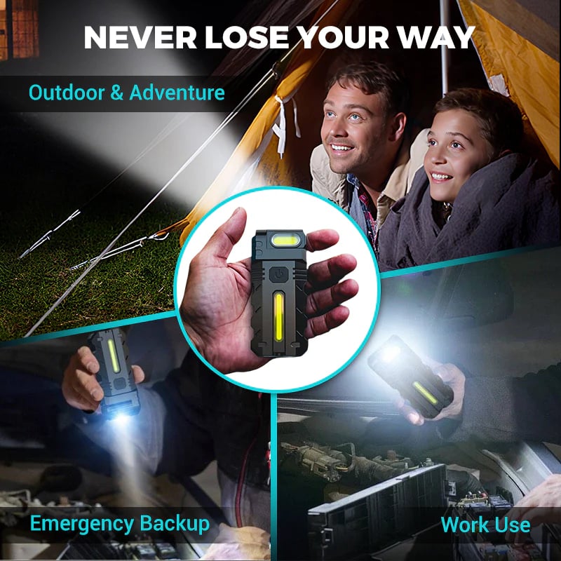 Magnetic Clip-On LED Work Light for Hands-Free Repairs