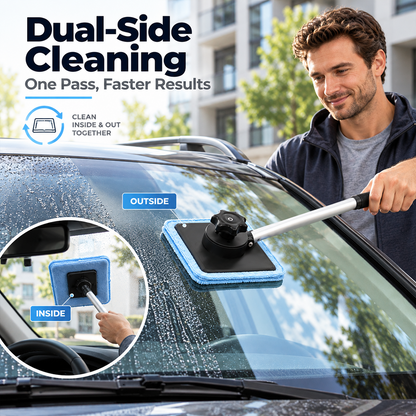 Dual-Sided Magnetic Car Windshield Cleaning Tool