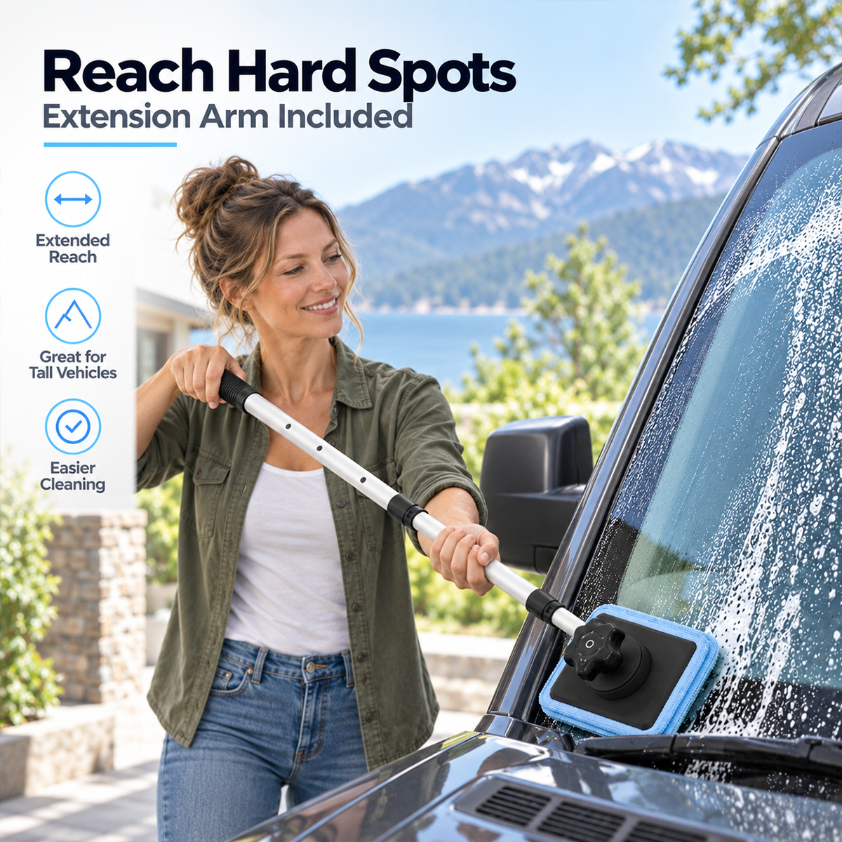Dual-Sided Magnetic Car Windshield Cleaning Tool