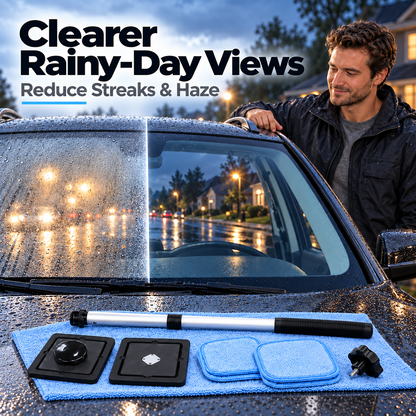 Dual-Sided Magnetic Car Windshield Cleaning Tool