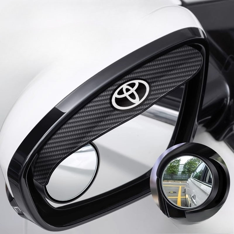 2-in-1 Car Rain Eyebrow Blind-Spot Mirrors – Set of 2