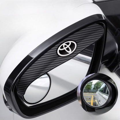 2-in-1 Car Rain Eyebrow Blind-Spot Mirrors – Set of 2