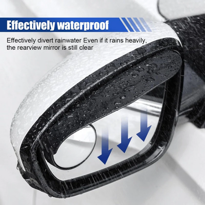 2-in-1 Car Rain Eyebrow Blind-Spot Mirrors – Set of 2