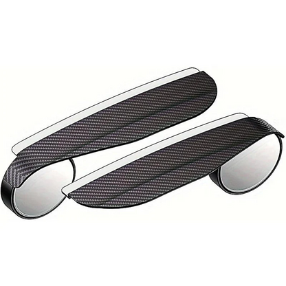 2-in-1 Car Rain Eyebrow Blind-Spot Mirrors – Set of 2