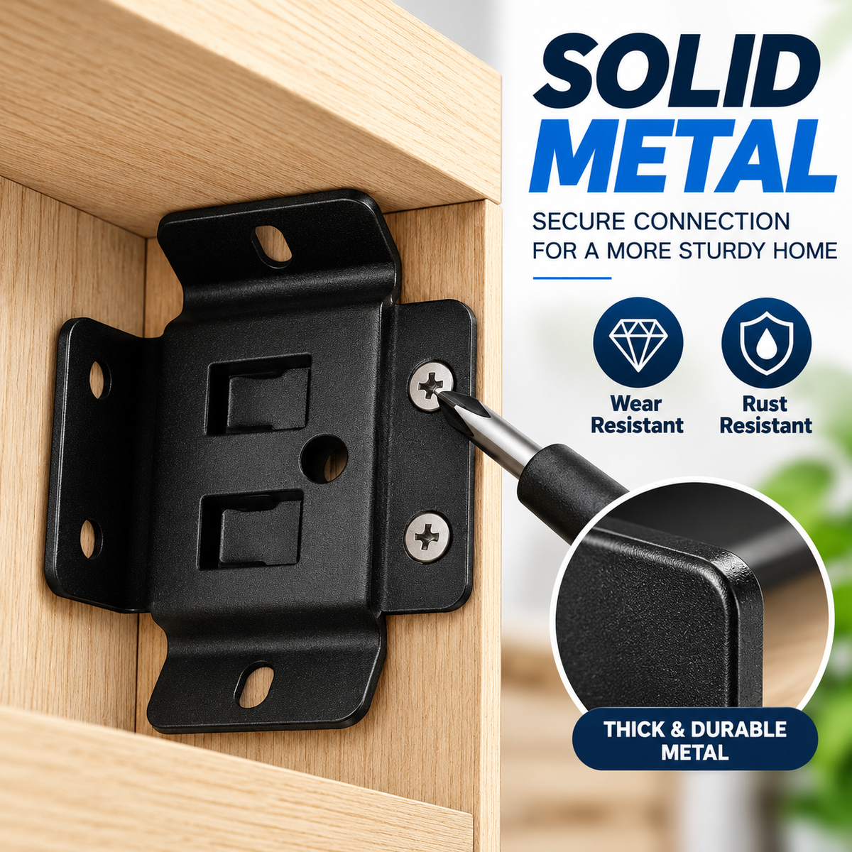Interlocking Furniture Connector Brackets – 20 Pack for Modular Seating