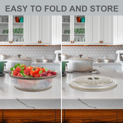 Ventilated Microwave Splatter Cover for Cleaner Everyday Reheating
