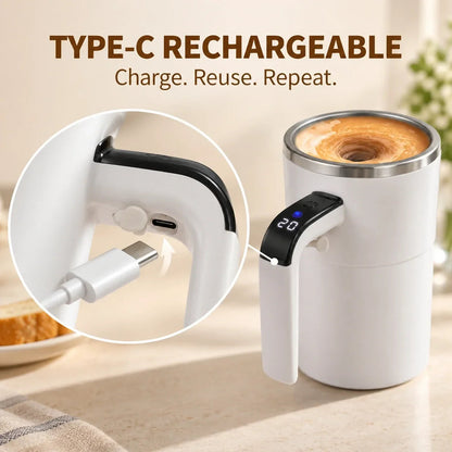 Rechargeable Self-Stirring Mug for Coffee and Everyday Drinks