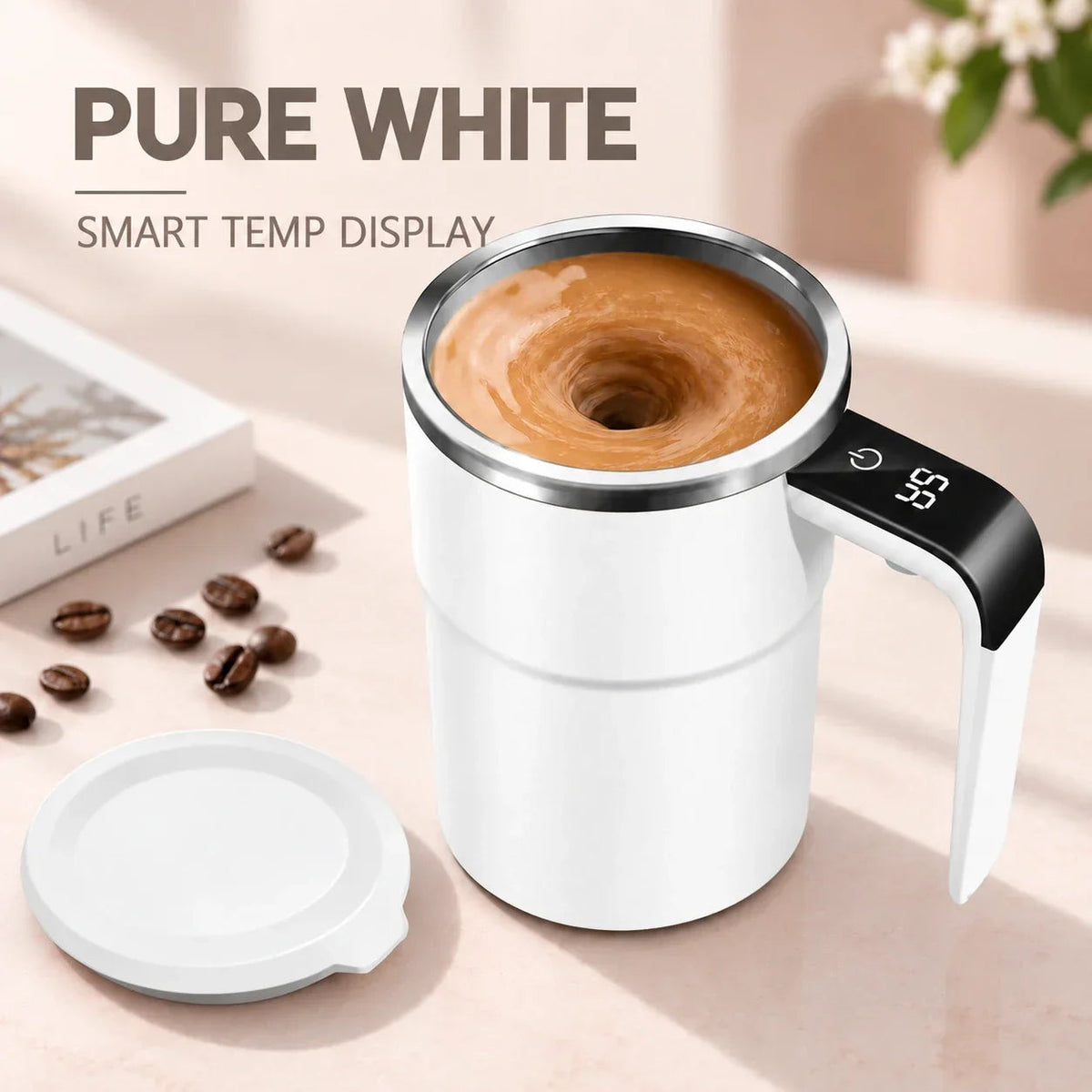 Rechargeable Self-Stirring Mug for Coffee and Everyday Drinks