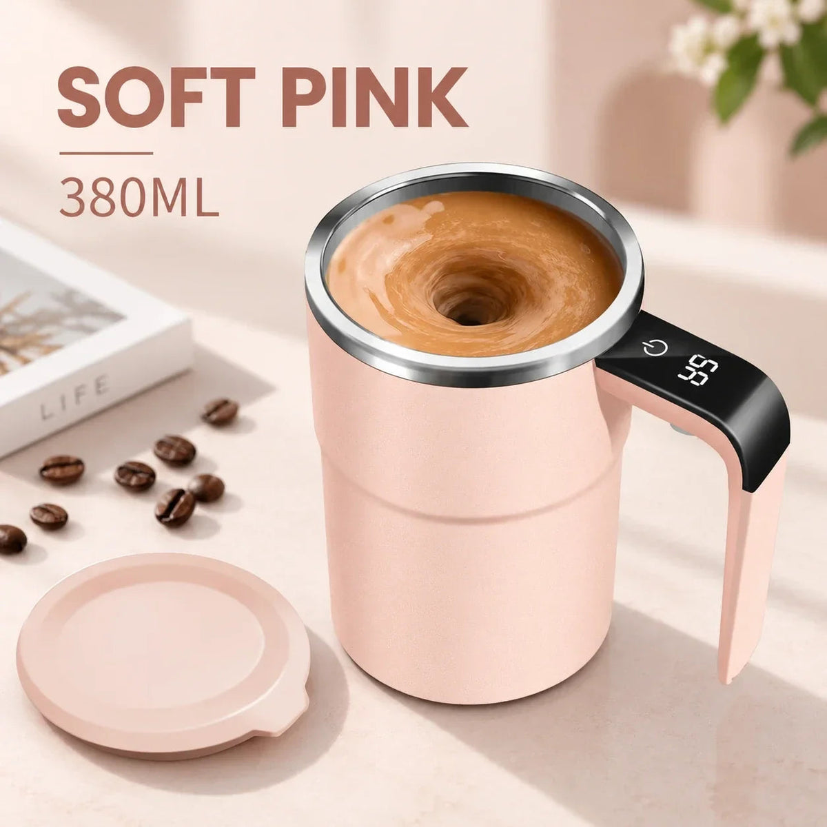 Rechargeable Self-Stirring Mug for Coffee and Everyday Drinks