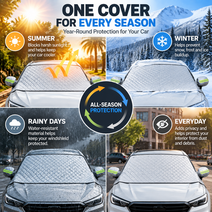Thick Windshield Snow and Frost Cover for Winter Parking