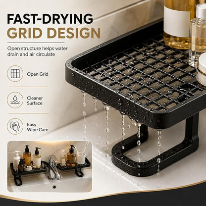 No-Drill Over-Faucet Sink Shelf for Bathroom Counter Storage