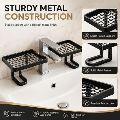 No-Drill Over-Faucet Sink Shelf for Bathroom Counter Storage