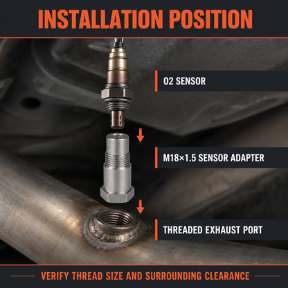 M18 × 1.5 Oxygen Sensor Spacer Pair for Vehicle Exhausts