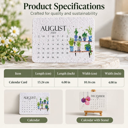 2027 Plantable Seed Calendar with Display Stand