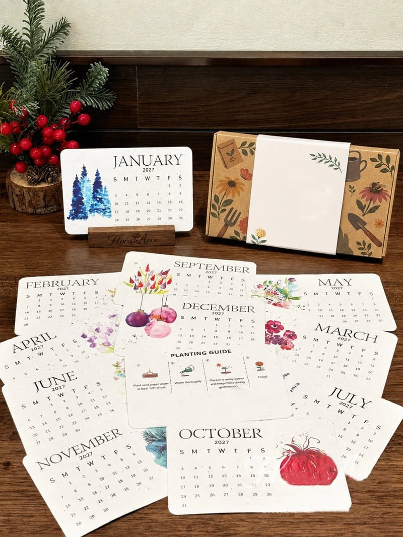 2027 Plantable Seed Calendar with Display Stand