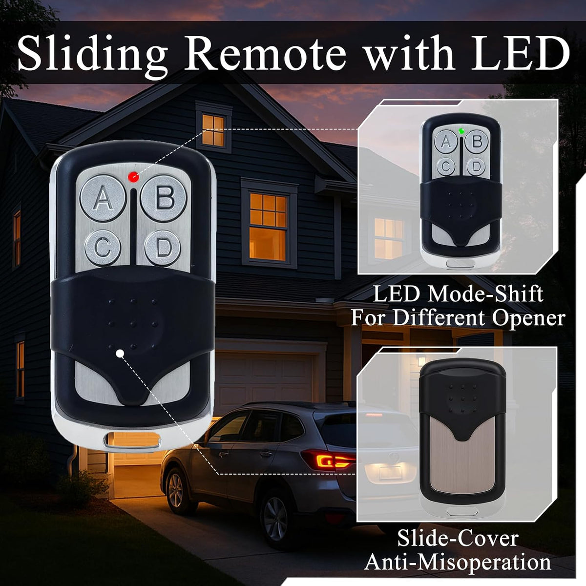 433 MHz Copy Remote with Two Button Layouts