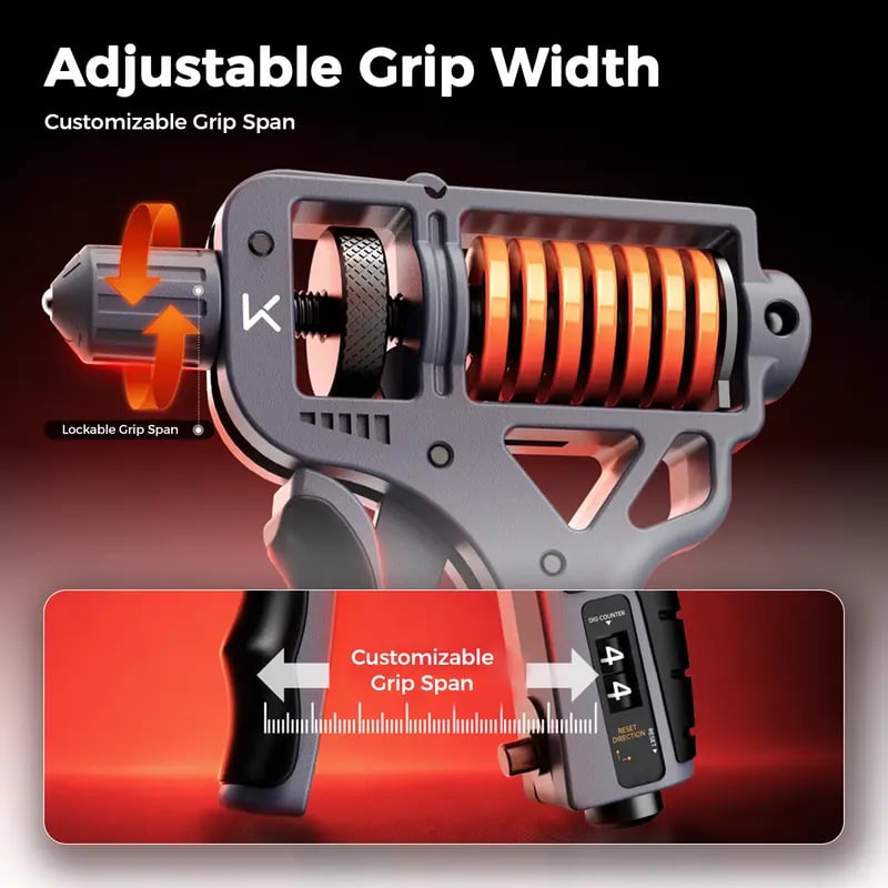 Adjustable Hand Grip Exerciser with Mechanical Counter