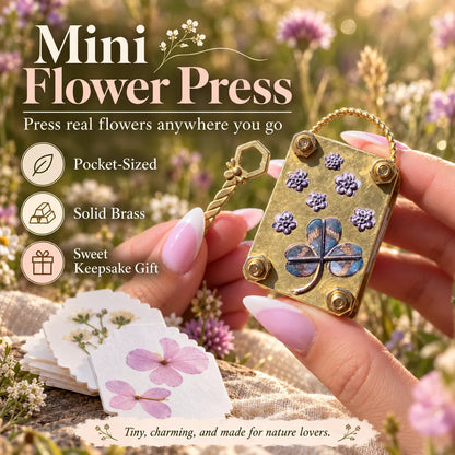 Mini Metal Flower Press Kit with Paper and Wrench