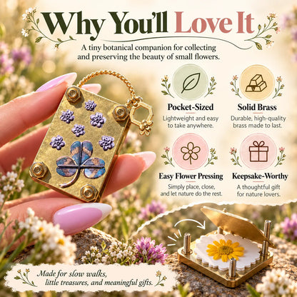 Mini Metal Flower Press Kit with Paper and Wrench